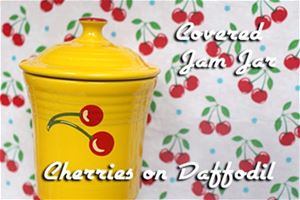 Fiesta Cherries on Daffodil Jam Jar