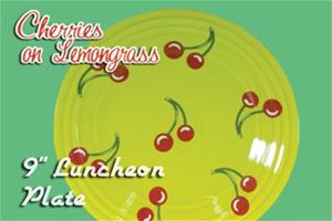 Fiesta Cherries on Lemongrass 9 in luncheon plate