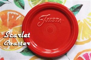 Individual Fiesta Coaster Scarlet WITHOUT the HLCCA Backstamp 