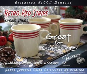 Set of 4 Fiesta Red Stripe Mugs