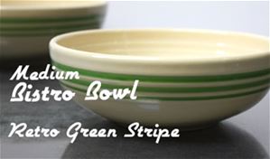 Fiesta retro green stripe medium bistro bowl