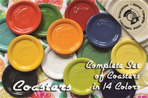 Fiesta Coasters - FULL HOUSE set of 14 ALL COLORS