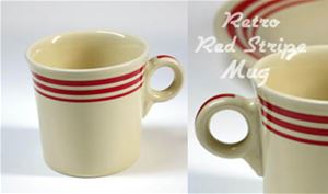 Fiesta Red Stripe Mugs