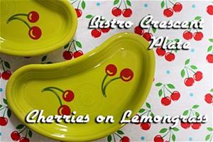 Fiesta Cherries Lemongrass Individual Bistro Crescent Plate