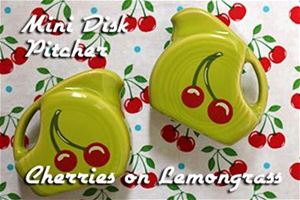 Fiesta Cherries Lemongrass Mini Disk Pitcher