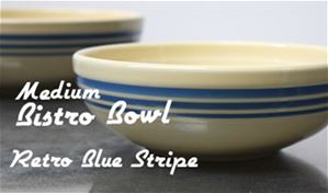 Fiesta retro blue stripe medium bistro bowl