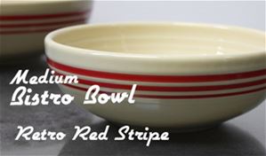 Fiesta retro red stripe medium bistro bowl