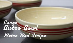 Fiesta retro red stripe large bistro bowl