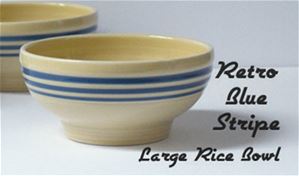 Fiesta Retro Blue Stripe  Lg 6 inch Rice Bowl