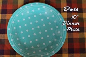 Fiesta Turquoise with White Dots Dinner Plate