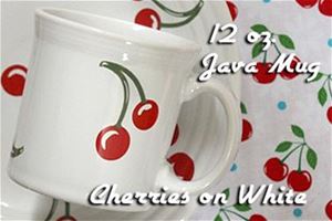 Fiesta Cherries on White Java  Mug