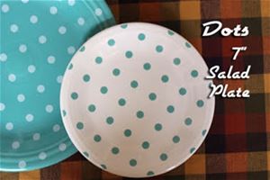 Fiesta White with Turquoise Dots Salad Plate